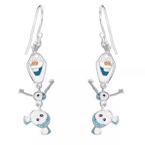 Disney Frozen Olaf Sterling Silver Drop Earrings